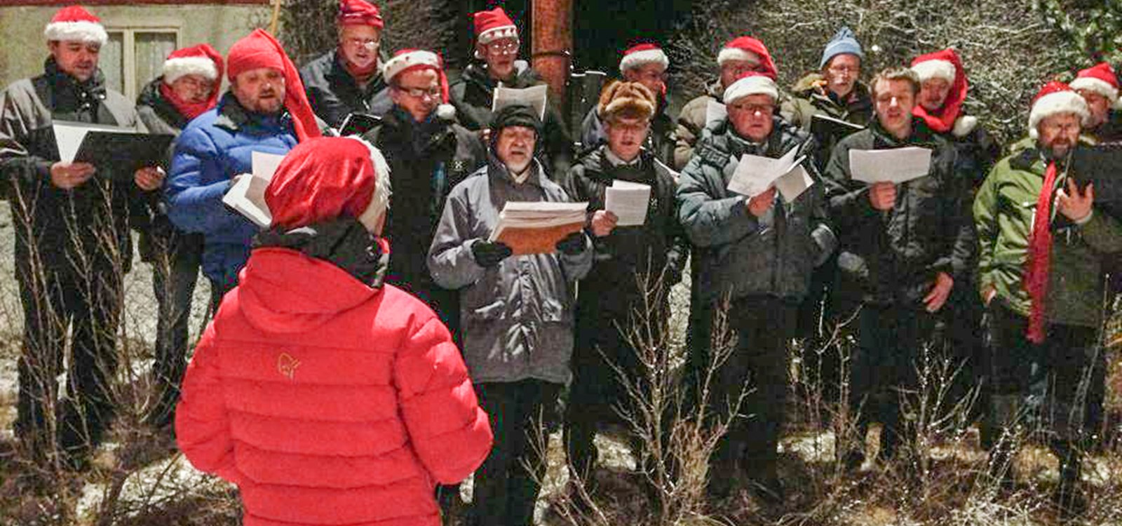 Høre mannskor er på plass for å sikre maksimal julestemning i Ryfoss under «Julegateøfninga»